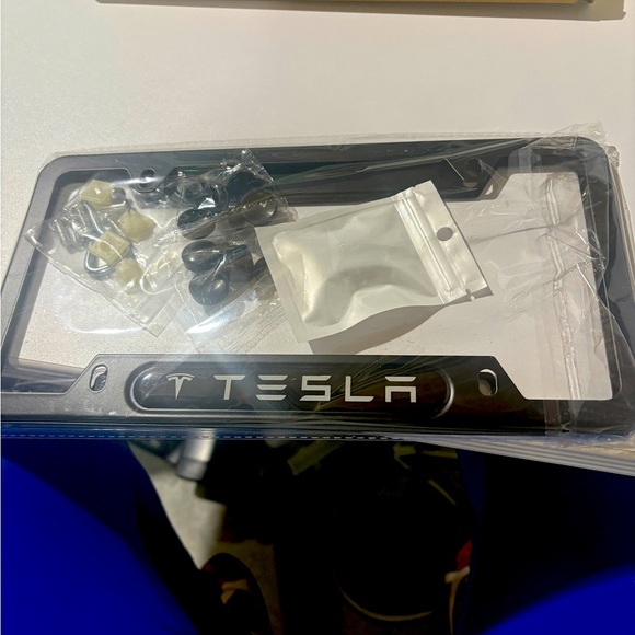 2 PCS Stainless Steel Tesla License Plate Frame - Picture 1 of 1